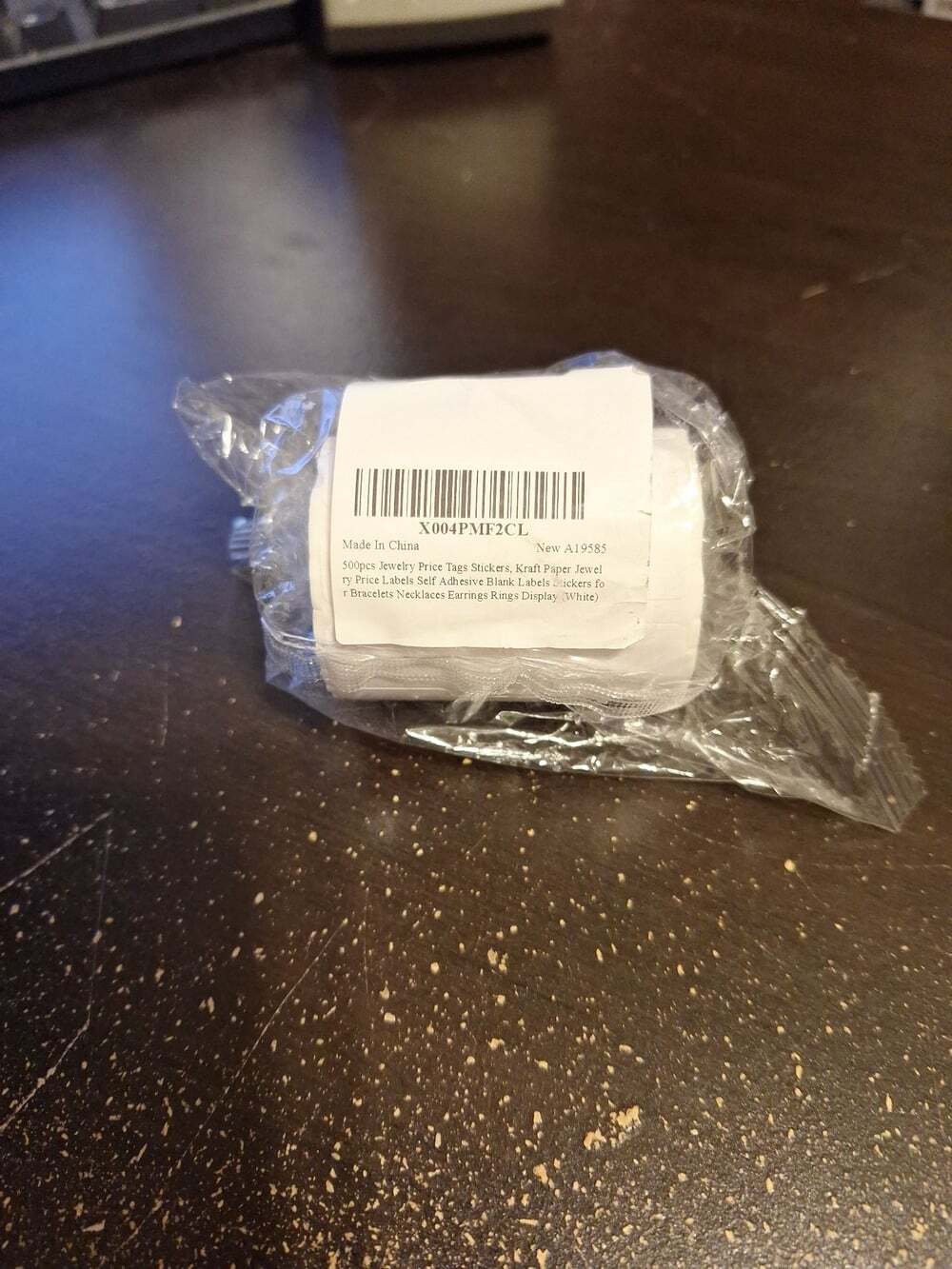 500pcs Self-Adhesive White Jewelry Price Tag Stickers